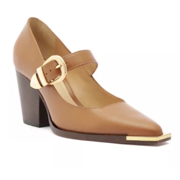 SCHUTZ | NWT Jeane Pointed Toe Buckled High Heel Mary Jane Pumps - Picture 1 of 11